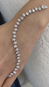 Diamond Tennis Bracelet 6.2 ct White Gold