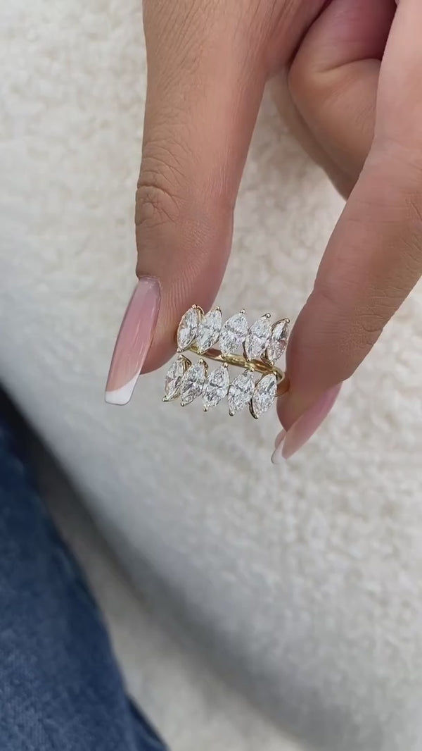 Diamond Band Ring 3.6 ct Yellow Gold