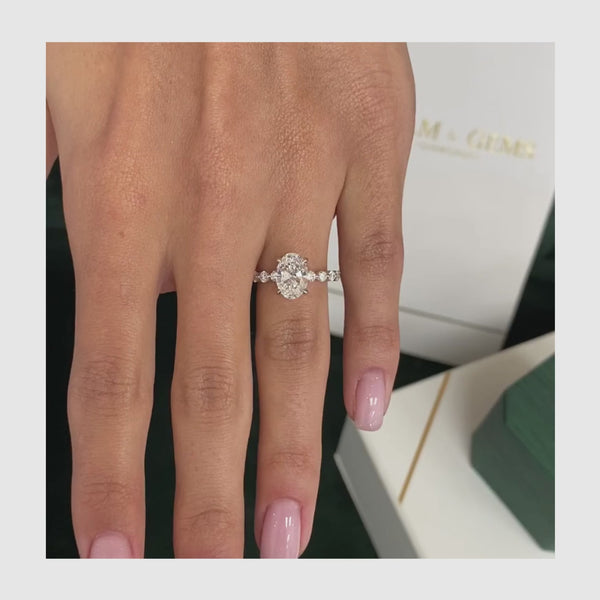Estrella - Oval Cut 2.55 Carat Diamond Engagement Ring