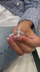 Diamond Band Ring 1.3 ct White Gold