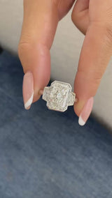Eluré Engagement Ring 6ct TCW, White Gold 14K
