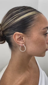 Diamond Hoop Earrings 3.55 ct Yellow Gold