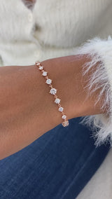 Diamond Link Bracelet 1.7 ct Rose Gold