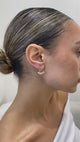 Diamond Ear Jacket Earrings 1.2 ct Yellow Gold