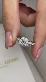 Catalina Engagement Ring 2.2ct TCW, 14K Gold