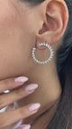 Diamond Hoop Earrings 3 ct White Gold