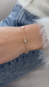 Diamond Link Bracelet 0.8 ct Yellow Gold