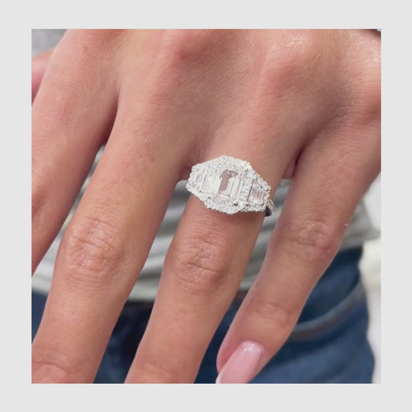 alin - Emerald Cut 2.50 Carat Diamond Engagement Ring