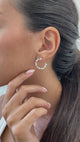 Diamond Hoop Earrings 2.5 ct White Gold
