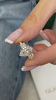 Aska Engagement Ring 3ct TCW, 14K Gold