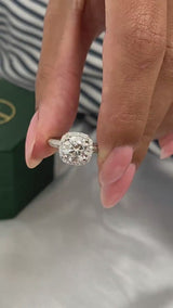 Fleur Engagement Ring 1.94 Carat White Gold