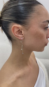Diamond Dangle Earrings 0.6 ct White Gold