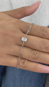 Diamond Chain Bracelet 0.9 ct White Gold