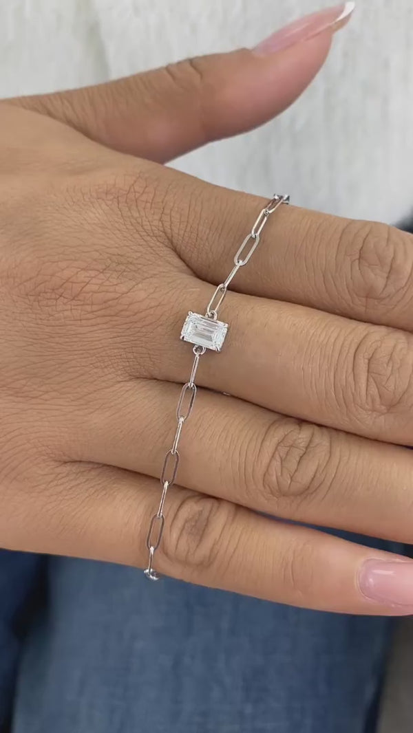 Diamond Chain Bracelet 0.9 ct White Gold