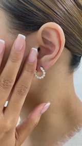 Diamond Hoop Earrings 1.9 ct Yellow Gold