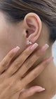 Diamond Post-On Earrings 2 ct Rose Gold