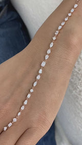 Diamond Tennis Bracelet 2.9 ct Rose Gold