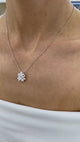 Diamond Pendant Necklace 1.7 ct White Gold