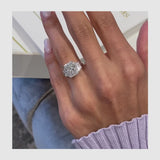 Giovanna Engagement Ring 4.1ct TCW, 14K Gold