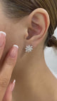 Round Studs Earrings 2.2ct TCW, White Gold 14K