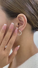 Diamond Half Hoops Earrings 1.6 ct Yellow Gold