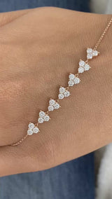 Round Tennis Bracelet 1.5ct TCW, Rose Gold 14K