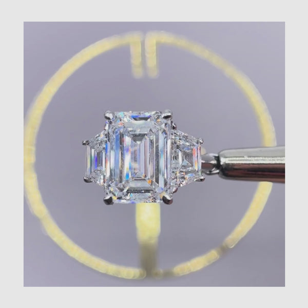 SIVAN - Emerald Cut 6.80 Carat Diamond Engagement Ring