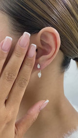 Diamond Jacket Earrings 1.9 ct White Gold