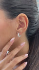 Diamond Hoop Earrings 3.05 ct TCW, White Gold