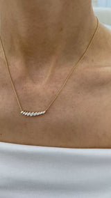Diamond Pendant Necklace 0.8 ct Yellow Gold