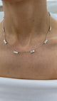Diamond Chain Necklace 2.8 ct White Gold