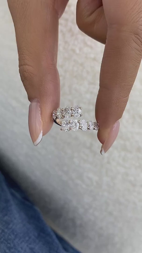 Diamond Band Ring 1.93 ct Rose Gold