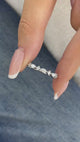 Marquise and Round Band Ring 0.4ct TCW, White Gold 14K