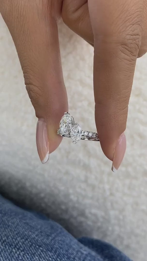 Engagement Ring 1.73 Carat White Gold