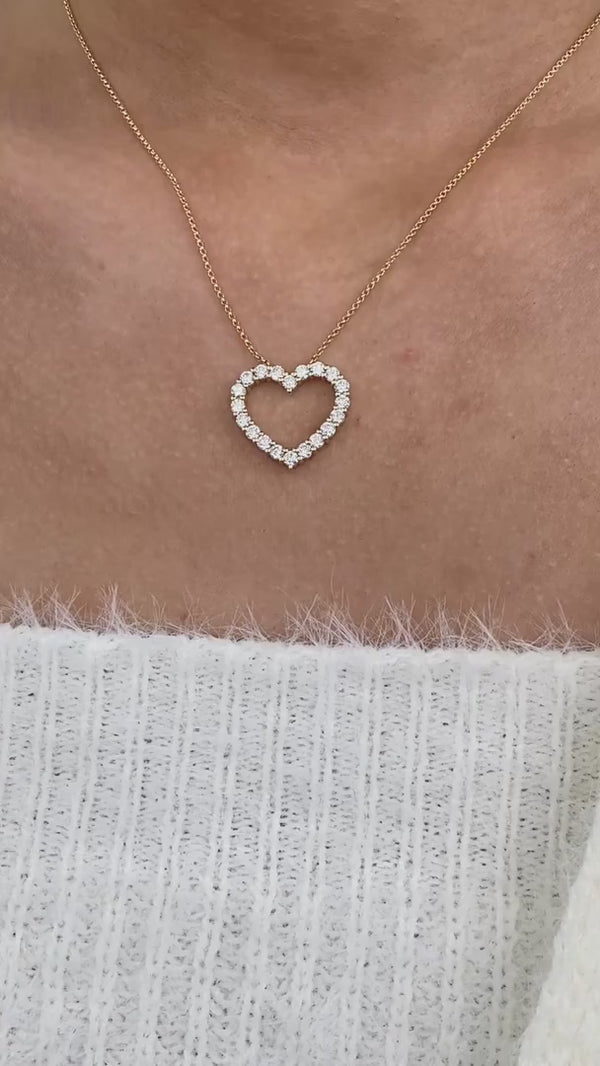 Diamond Pendant Necklace 1.49 ct Yellow Gold