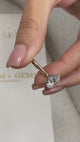Daisy Engagement Ring 2ct TCW, 14K Gold