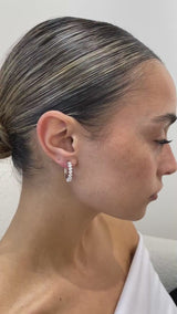 Diamond Hoop Earrings 2.02 Carat White Gold 14K