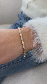 Diamond Tennis Bracelet 4.2 ct Yellow Gold