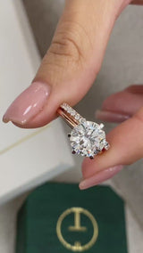 Freya Engagement Ring 3.52 Carat Rose Gold