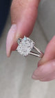 Antoinette Engagement Ring 2.08 Carat White Gold