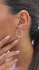 Diamond Hoop Earrings 2.5 ct Yellow Gold