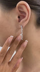 Diamond Drop Earrings 2.4 ct White Gold