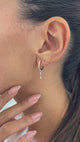 Diamond Dangle Earrings 0.5 ct Rose Gold