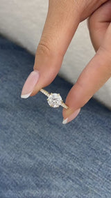 Nolene Ring 1.9 ct TCW , Solid Gold 14k