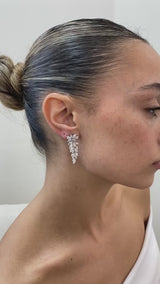 Diamond Drop Earrings 5.8 ct White Gold
