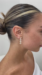 Diamond Drop Earrings 2.1 ct Yellow Gold