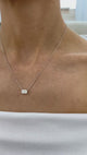 Diamond Pendant Necklace 1.5 Ct White Gold