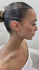 Diamond Drop Earrings 1.1 ct White Gold