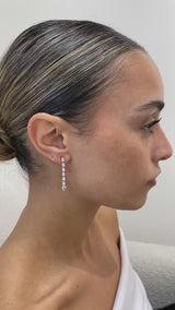 Diamond Drop Earrings 1.9 ct White Gold