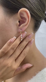 Diamond Dangle Earrings 0.64 ct Yellow Gold